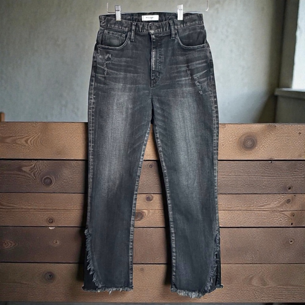 Moussy Vintage Distressed Black Howa Denim Pant size 28